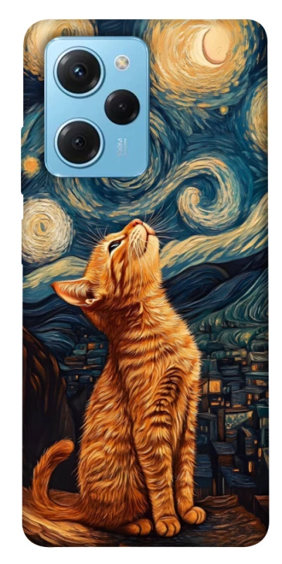 Чохол на Xiaomi Poco X5 Pro 5G van gogh cat фото 1 з 1