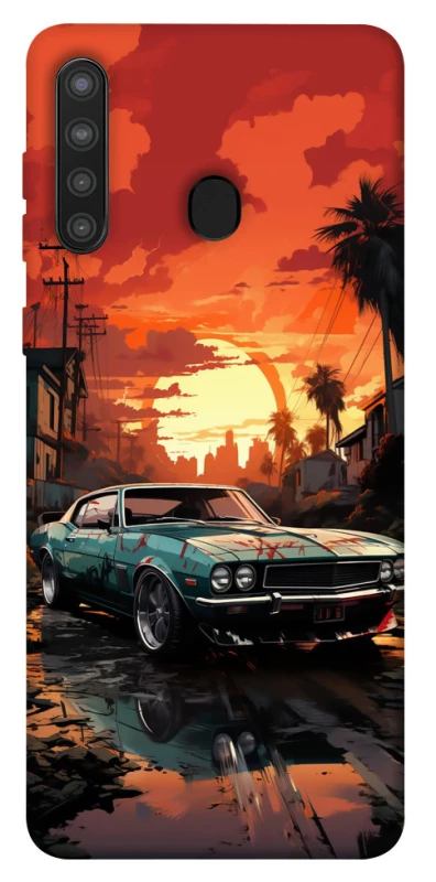 Чехол на Samsung Galaxy A21 Car at sunset фото 1 из 1