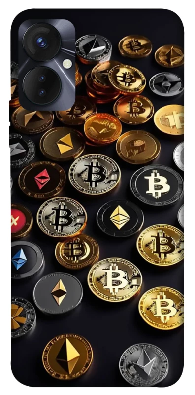 Чохол на TECNO Spark 9 Pro (KH7n) Many coins фото 1 з 1