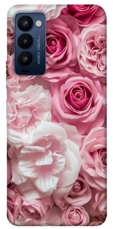 Чехол на TECNO Camon 18 Розовые цветы фото 1 из 1