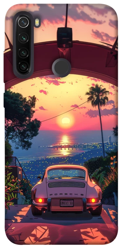 Чехол на Xiaomi Redmi Note 8T Porsche at sunset фото 1 из 1