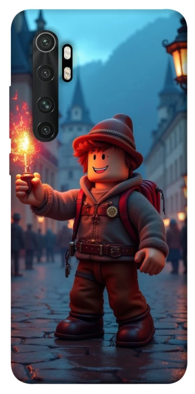 Чехол на Xiaomi Mi Note 10 Lite Roblox Fire Logo Blue Flames фото 1 из 1