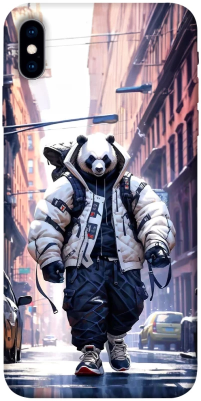 Чохол на Apple iPhone X (5.8") Панда кур'єр фото 1 з 1