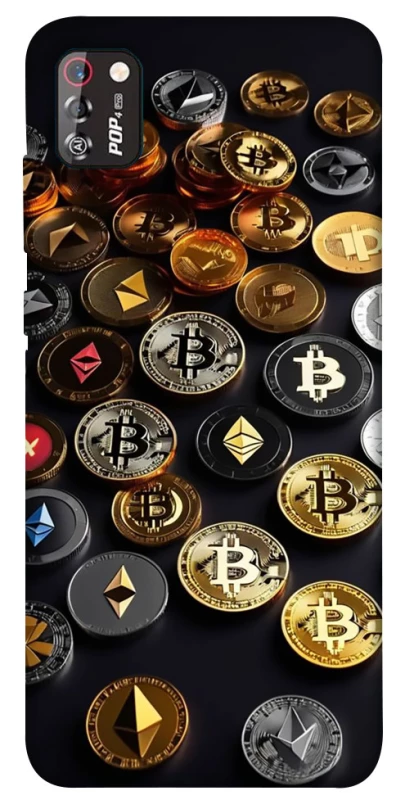 Чехол на TECNO POP 4 Pro Many coins фото 1 из 1