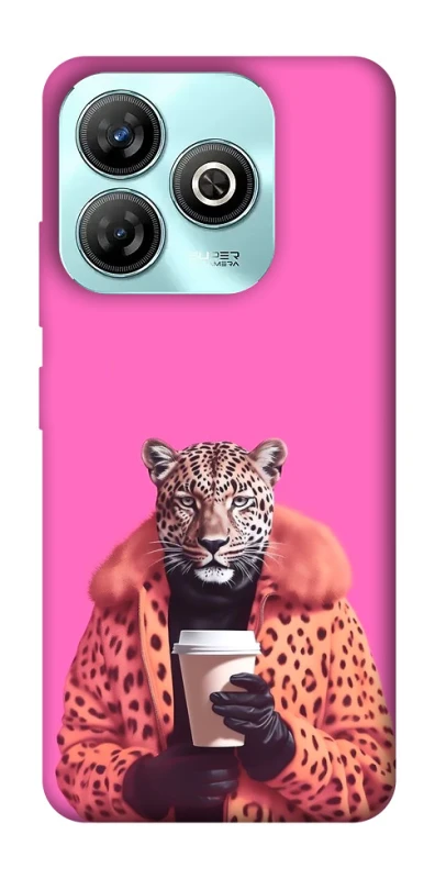 Чохол на ZTE Blade A75 4G Леопард з кавою фото 1 з 1