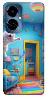 Чохол на TECNO Camon 19 Pro crazy cat фото 1 з 1