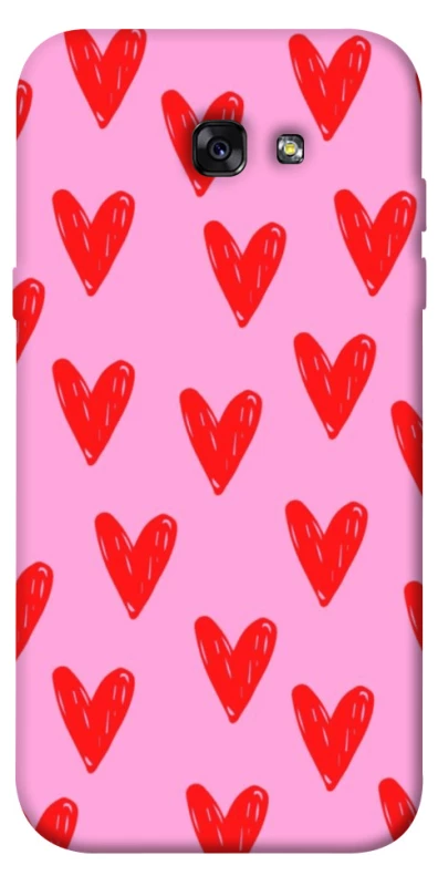 Чохол на Samsung A720 Galaxy A7 (2017) Red hearts 2 фото 1 з 1
