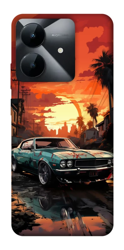 Чехол на Realme Note 60x Car at sunset фото 1 из 1