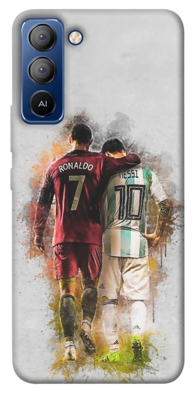 Чехол на TECNO Pop 5 LTE Ronaldo и Messi фото 1 из 1