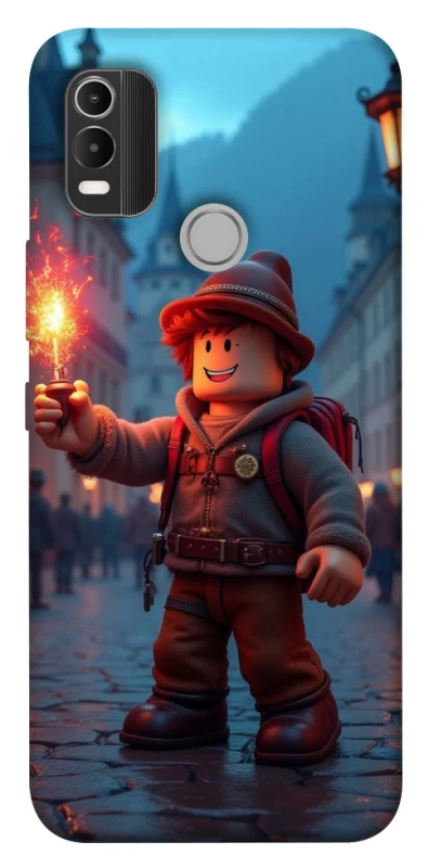 Чехол на Nokia C21 Plus Roblox Fire Logo Blue Flames фото 1 из 1