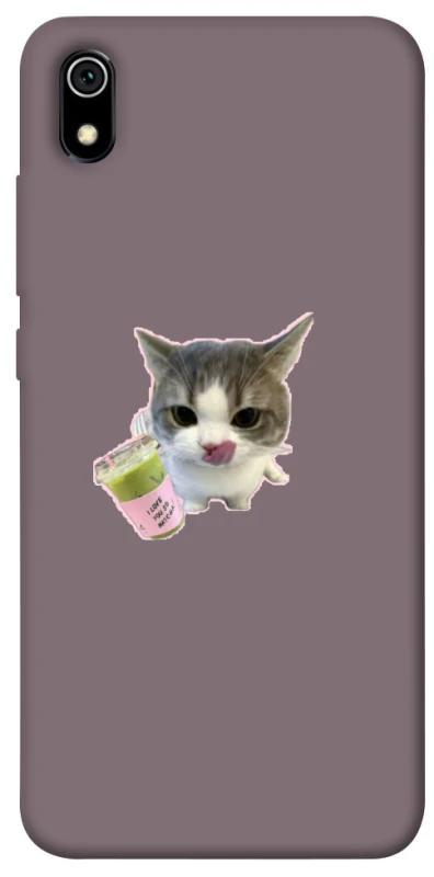 Чехол на Xiaomi Redmi 7A cat matcha фото 1 из 1