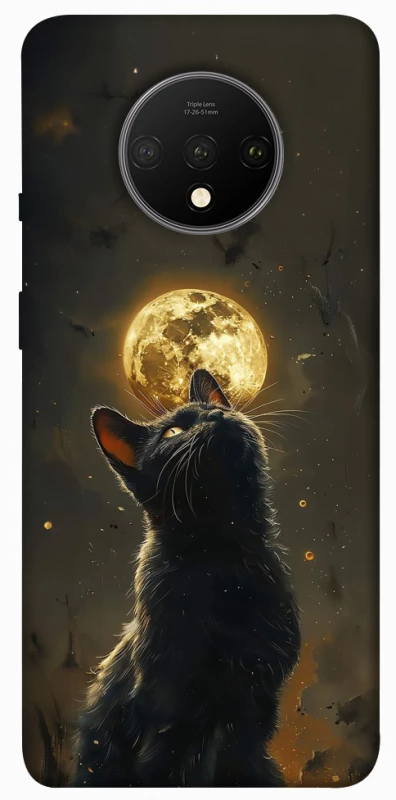 Чохол на OnePlus 7T Кіт під місяцем v2 фото 1 з 1