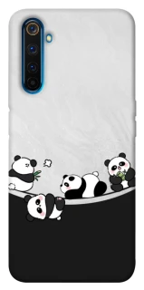 Чохол на Realme 6 Pro Four pandas фото 1 з 1