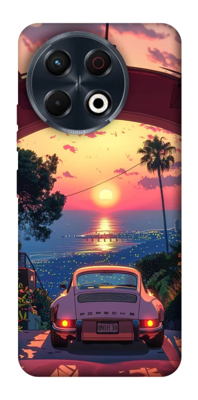 Чехол на TECNO Spark 30 Pro (KL7) Porsche at sunset фото 1 из 1