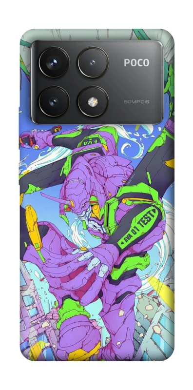 Чохол на Xiaomi Poco F6 Pro Євангеліон v2 фото 1 з 1