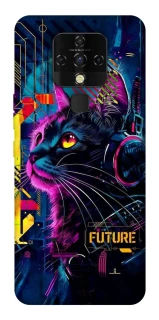 Чехол на TECNO Camon 16 SE Cyber Cat v2 фото 1 из 1