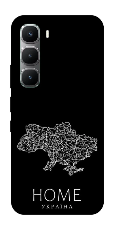 Чехол на Infinix Hot 60 Pro Ukraine black map фото 1 из 1