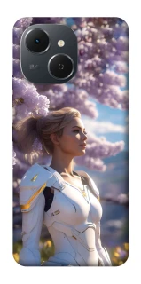 Чехол на TECNO Spark 40C Cyber space girl ver.1 фото 1 из 1