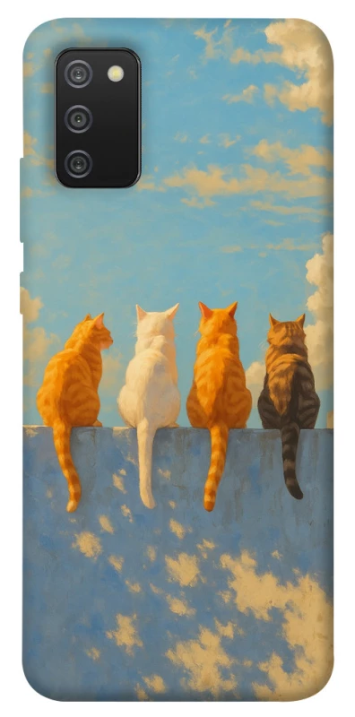 Чохол на Samsung Galaxy A02s cats on wall фото 1 з 1
