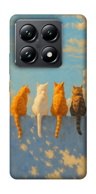 Чехол на Xiaomi 14T Pro cats on wall фото 1 из 1