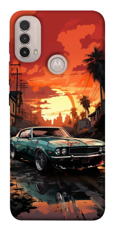 Чехол на Motorola Moto E40 Car at sunset фото 1 из 1