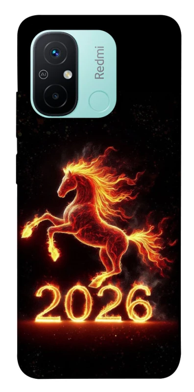 Чохол на Xiaomi Redmi 12C / Poco C55 Red Fire Horse ver.1 фото 1 з 1