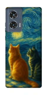Чохол на Motorola Edge 50 Cats under the stars фото 1 Чохол на Motorola Edge 50 Cats under the stars фото 1 з 1