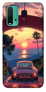Чехол на Xiaomi Redmi Note 9 4G / Redmi 9 Power Porsche at sunset фото 1 из 1