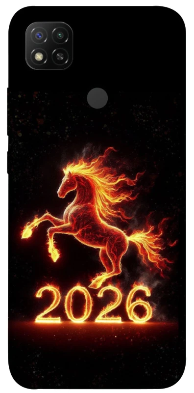 Чохол на Xiaomi Redmi 9C Red Fire Horse ver.1 фото 1 з 1