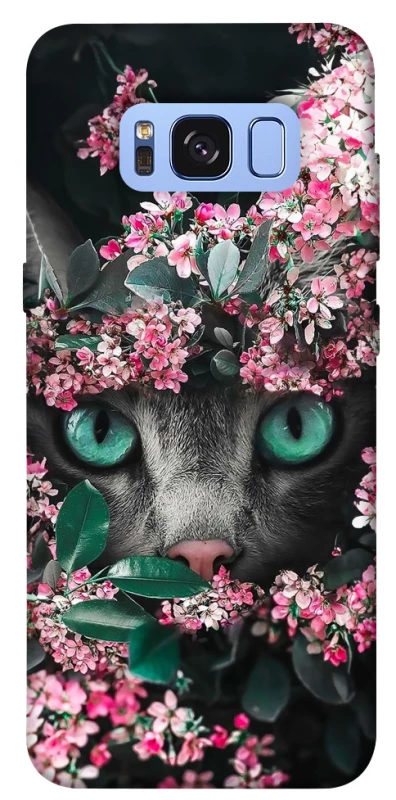 Чехол на Samsung G950 Galaxy S8 Кот в цветах фото 1 из 1