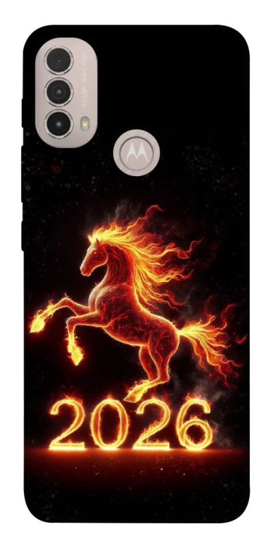 Чохол на Motorola Moto E40 Red Fire Horse ver.1 фото 1 з 1