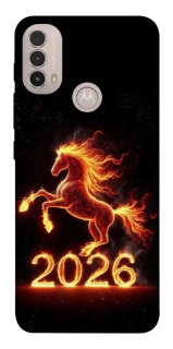 Чохол на Motorola Moto E40 Red Fire Horse ver.1 фото 1 з 1