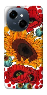 Чохол на TECNO Spark Go 1 Соняшники та маки фото 1 з 1
