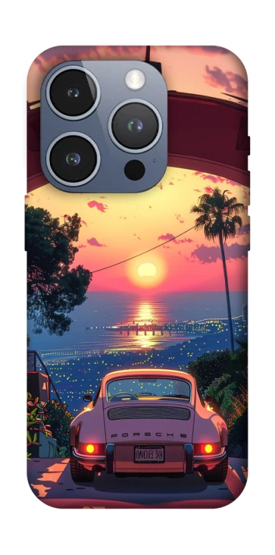 Чехол на Apple iPhone 16 Pro Porsche at sunset фото 1 из 1