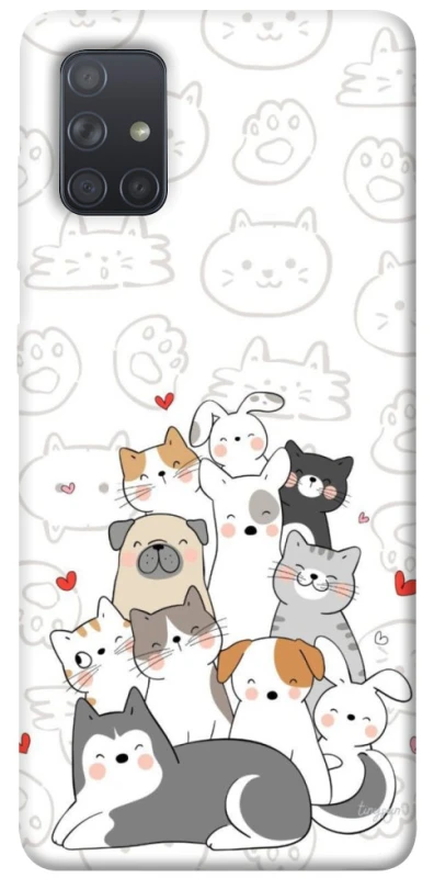 Чохол на Samsung Galaxy A71 Funny Pets фото 1 з 1