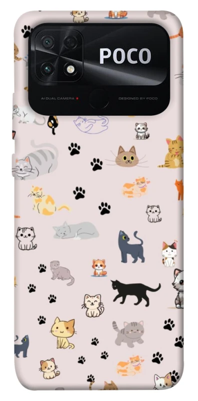 Чохол на Xiaomi Poco C40 Cat style ver.1 фото 1 з 1