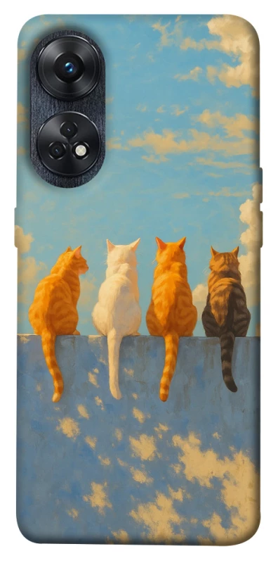 Чохол на Oppo Reno 8T 4G cats on wall фото 1 з 1