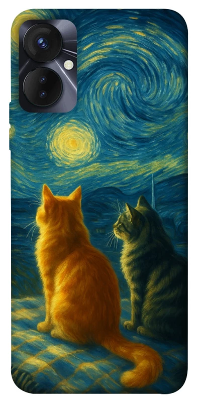 Чохол на TECNO Spark 9 Pro (KH7n) Cats under the stars фото 1 Чохол на TECNO Spark 9 Pro (KH7n) Cats under the stars фото 1 з 1