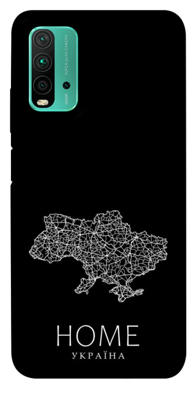 Чохол на Xiaomi Redmi Note 9 4G / Redmi 9 Power Ukraine black map фото 1 з 1