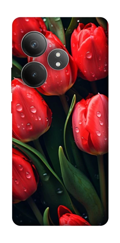 Чехол на Realme GT Neo 6 SE Красные тюльпаны фото 1 из 1