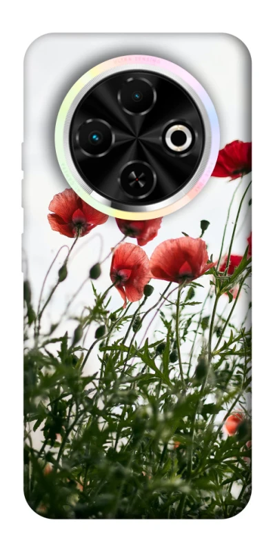 Чехол на TECNO Spark 30C Поле маков фото 1 из 1