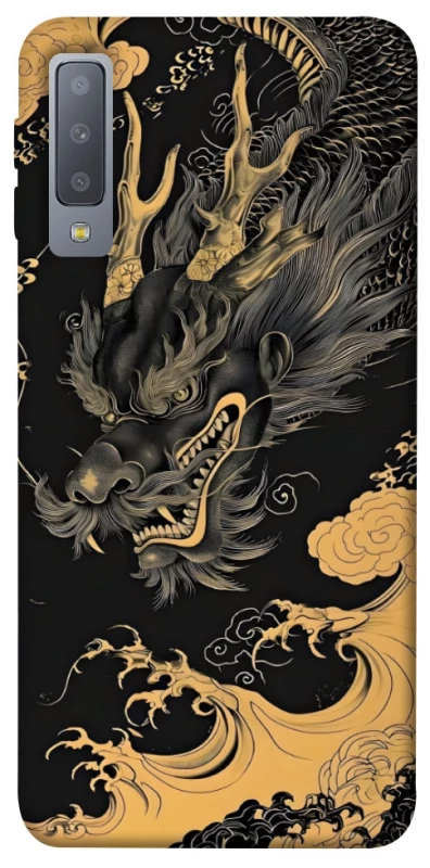 Чехол на Samsung A750 Galaxy A7 (2018) gold dragon фото 1 из 1