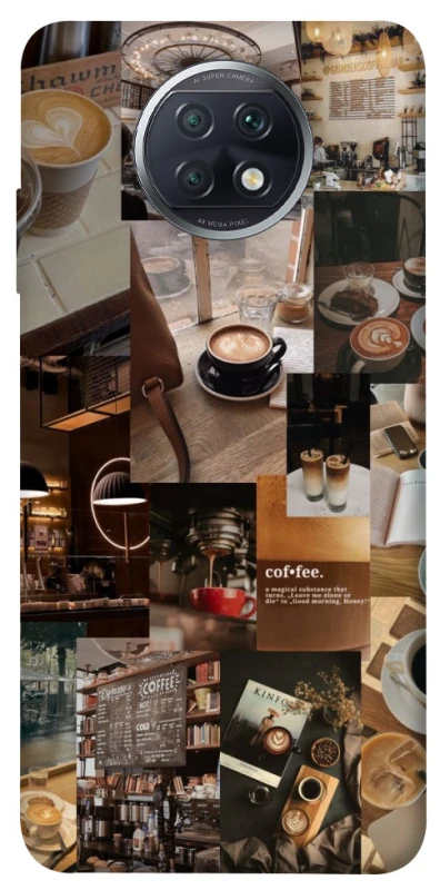 Чохол на Xiaomi Redmi Note 9 5G / Note 9T Coffee collage ver.2 фото 1 з 1
