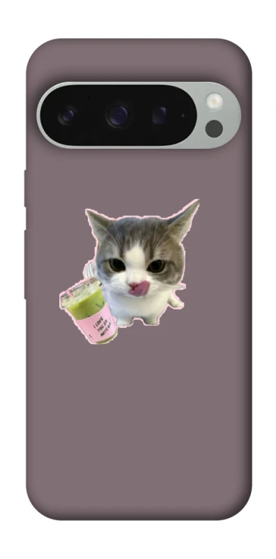 Чехол на Google Pixel 10 Pro XL cat matcha фото 1 из 1