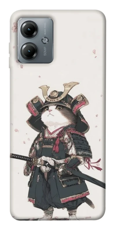 Чохол на Motorola Moto G14 Samurai Cat Warrior фото 1 з 1