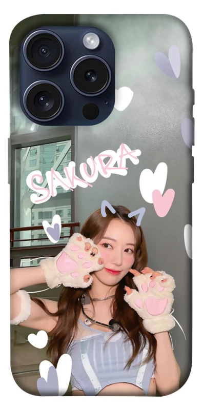 Чехол на Apple iPhone 15 Pro (6.1") Sakura - LE SSERAFIM фото 1 из 1