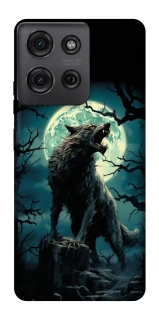 Чохол на Motorola Moto G75 Вовк під місяцем фото 1 з 1