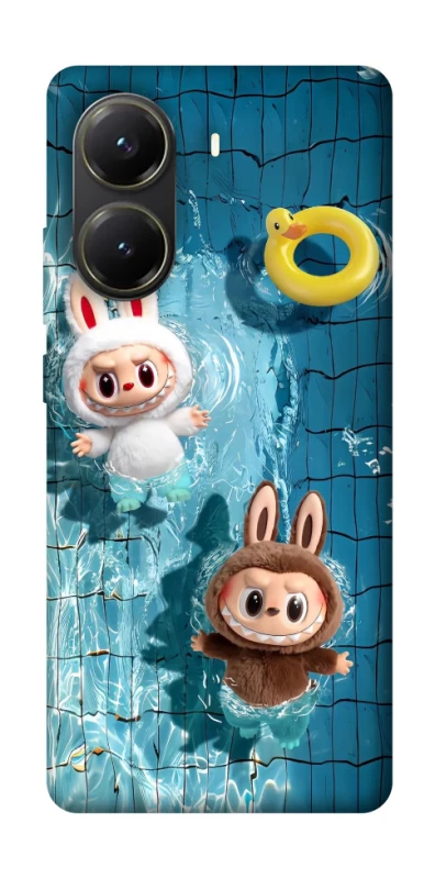 Чохол на Xiaomi Poco X6 Pro Labubu in the pool фото 1 з 1