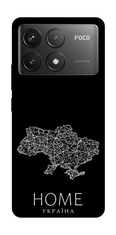 Чохол на Xiaomi Poco F6 Pro Ukraine black map фото 1 з 1