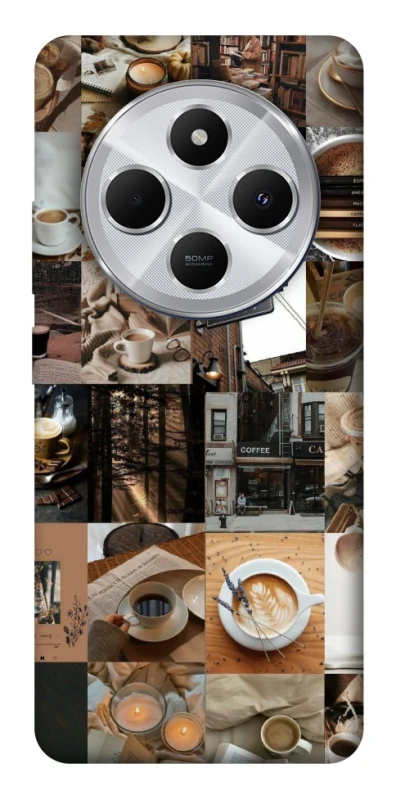 Чохол на Xiaomi Redmi 14C / Poco C75 Coffee collage ver.3 фото 1 з 1